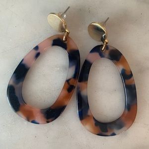 Loft tortoise dangle earrings